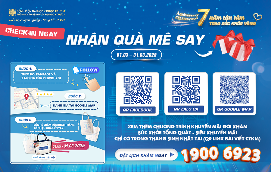 CHECK-IN NGAY – NHẬN QUÀ MÊ SAY - CHÚC MỪNG 7 NĂM THÀNH LẬP PHÒNG KHÁM